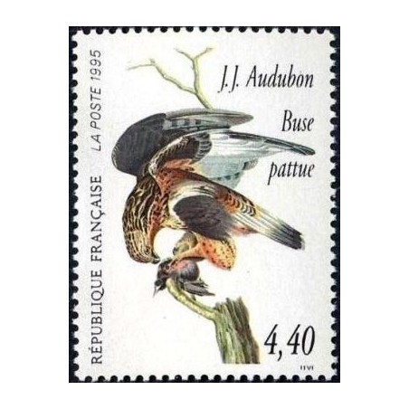 Timbre Yvert No 2932 Audubon, série arts décoratifs, les oiseaux