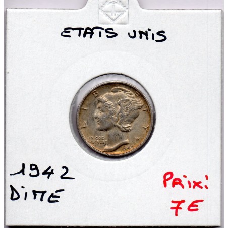 Etats Unis dime 1942 Sup, KM 140 pièce de monnaie