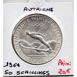 Autriche 50 Schilling 1964 Sup, KM 2896 pièce de monnaie