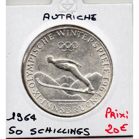 Autriche 50 Schilling 1964 Sup, KM 2896 pièce de monnaie