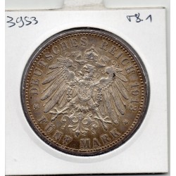 Prusse 5 mark 1913 A Sup+ KM 536 pièce de monnaie