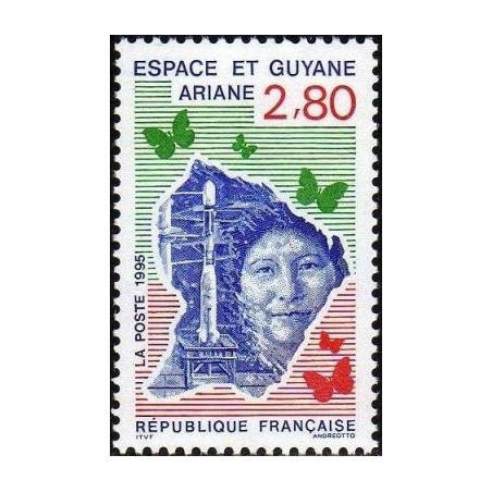 Timbre Yvert No 2948 Espace et Guyane, Ariane