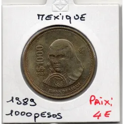 Mexique 1000 Pesos 1989 Sup, KM 536 pièce de monnaie