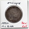 Ethiopie 1/2 Birr 1897 Sup-, KM 4 pièce de monnaie