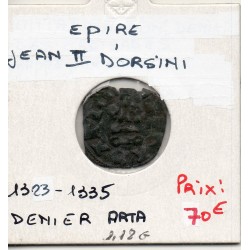 Croisade, Epire Arta, TB jean II Orsini (1323-1335) denier