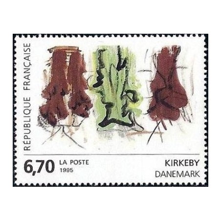 Timbre Yvert No 2969 Kirkeby, oeuvre originale
