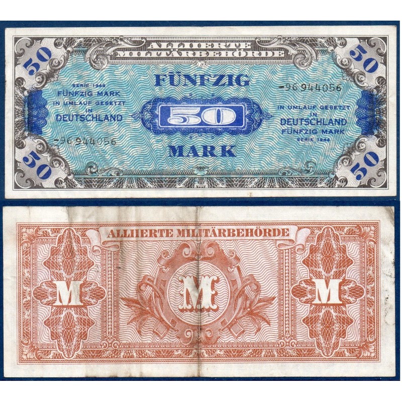Allemagne Pick N°196d, TTB Billet de banque de 50 Mark 1944