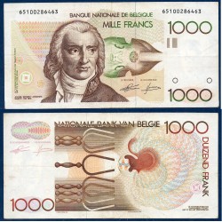 Belgique Pick N°144a, TTB Billet de banque de 1000 Francs Belge 1980-1996