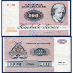 Danemark Pick N°51q, TTB+ Billet de banque de 100 Kroner 1990