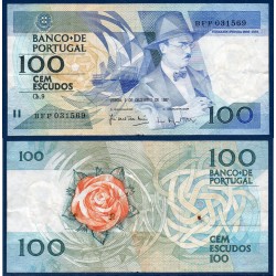 Portugal Pick N°179d, TTB Billet de banque de 100 Escudos 3.12.1987