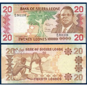 Sierra Leone Pick N°16, Billet de banque de 20 leones 1988