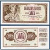 Yougoslavie Pick N°82b, Billet de banque de 10 Dinara 1968