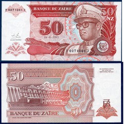 Zaire Pick N°57, Billet de banque de 50 Nouveaux Zaires 1993