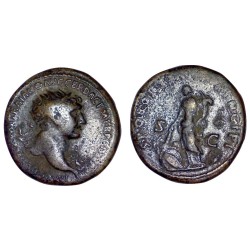 Dupondius de Trajan (103-111) RIC 507 atelier Rome