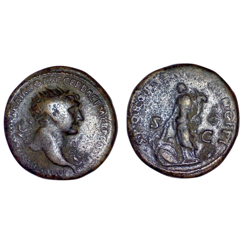 Dupondius de Trajan (103-111) RIC 507 atelier Rome