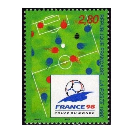 Timbre Yvert No 2985 Coupe du monde de football