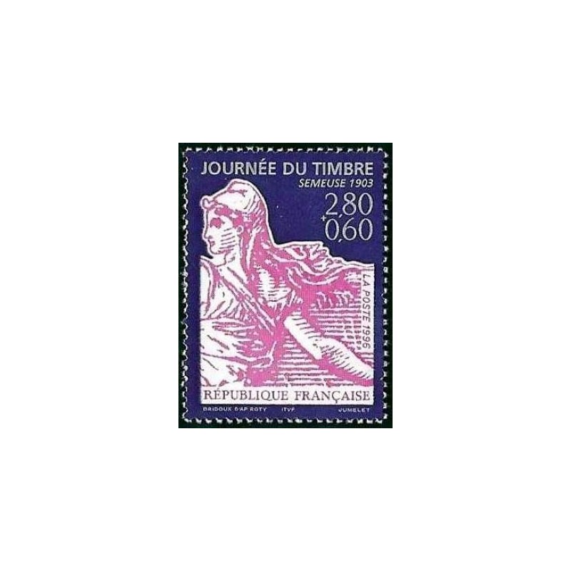 Timbre Yvert No 2990 journée du timbre la semeuse Issue de feuille