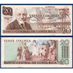 Costa Rica Pick N°238c, Billet de banque de 20 colones 1978-1983