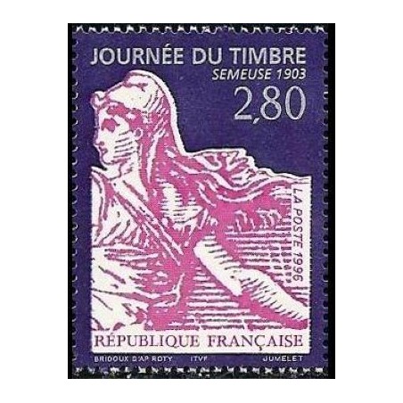 Timbre Yvert No 2991 journée du timbre la semeuse Issue de carnet