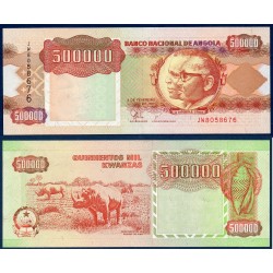 Angola Pick N°134, Billet de banque de 500000 Kwanzas 1991
