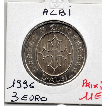 3  Euro Albi 1996 pieces de monnaie € des villes