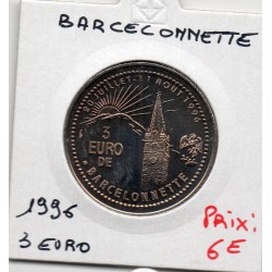 3 Euro Barcelonnette 1996 piece de monnaie € des villes