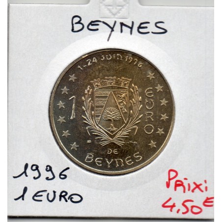 1 Euro Beynes 1996 piece de monnaie € des villes