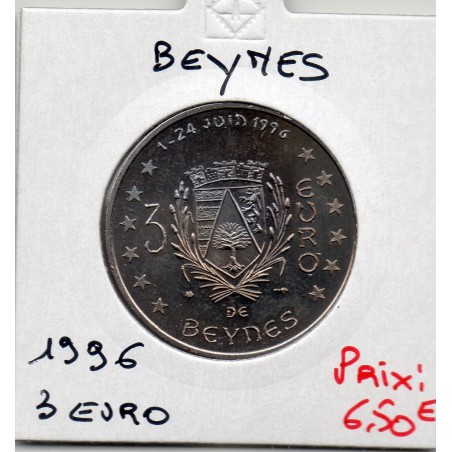 3 Euro Beynes 1996 piece de monnaie € des villes