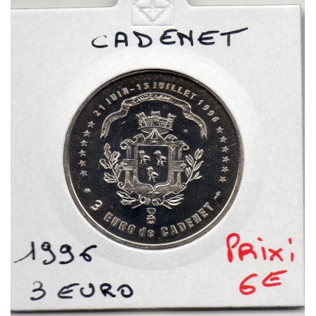3 Euro Cadenet 1996 piece de monnaie € des villes