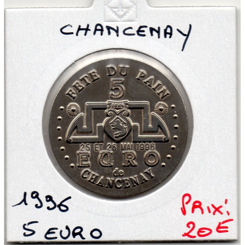 5 Euro de Chancenay 1996 piece de monnaie € des villes