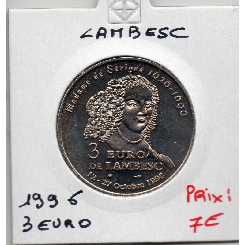 3 Euro de Lambesc 1996 piece de monnaie € des villes