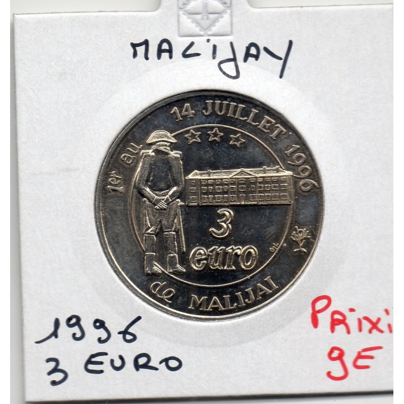 3 Euro de Malijay1996 piece de monnaie € des villes