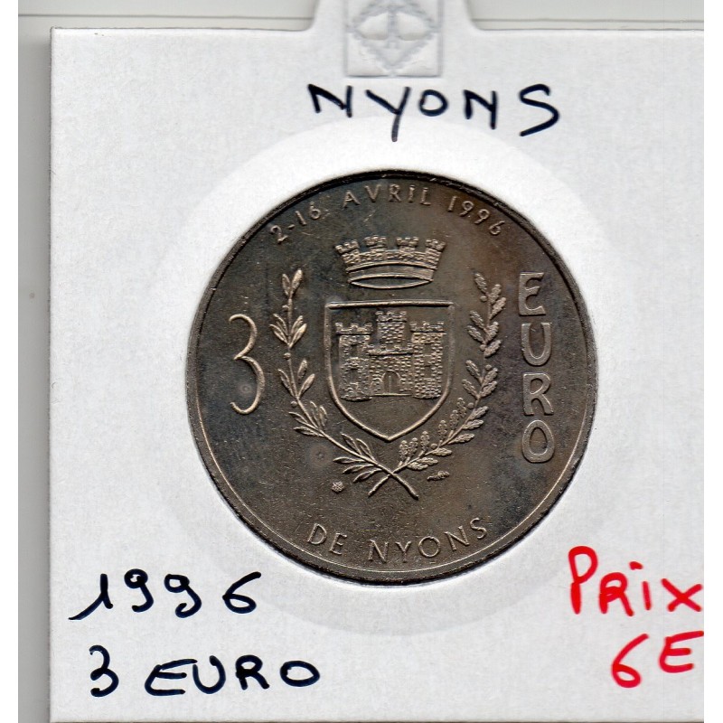 3 Euro de Nyons 1996 piece de monnaie € des villes