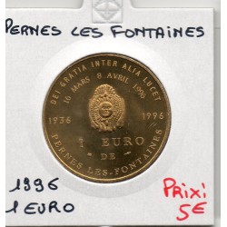 1 Euro de pernes les Fontaines 1996 piece de monnaie € des villes