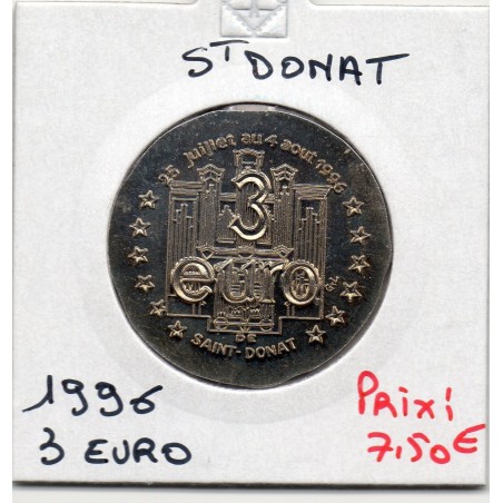 3 Euro de Saint Donat 1996 piece de monnaie € des villes