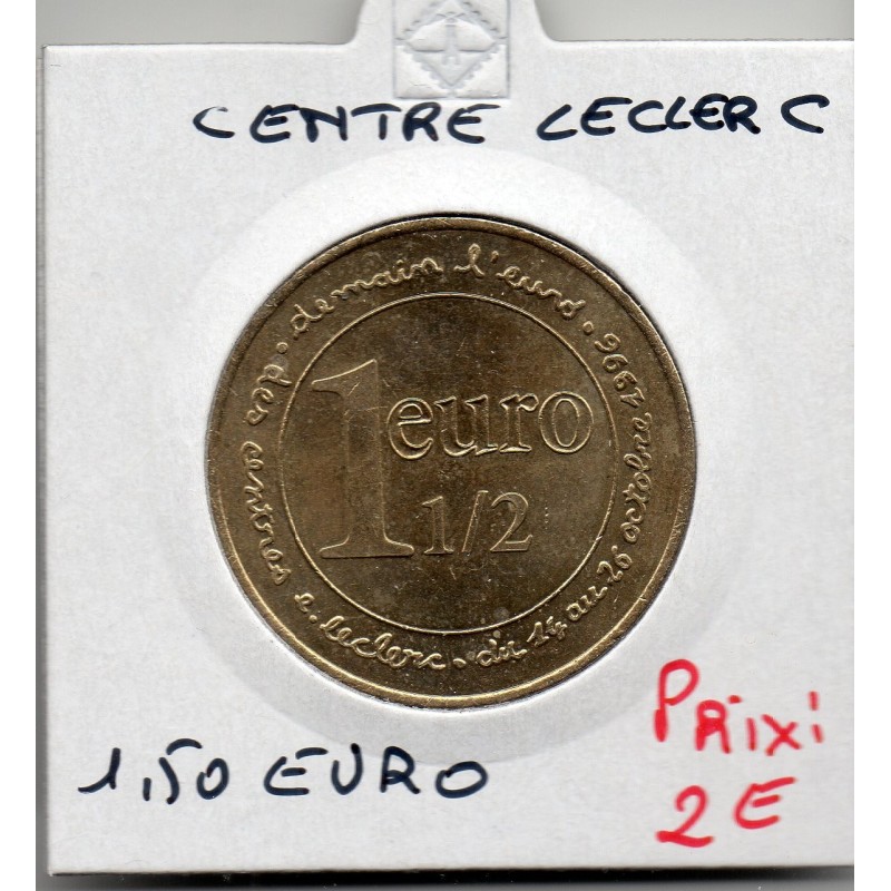 1.50 Euro de centre Leclerc piece de monnaie € des villes