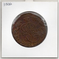 Russie 5 Kopecks 1780 EM  Ekaterinburg TTB, KM C59.3 pièce de monnaie