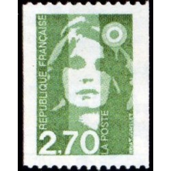 Timbre Yvert No 3008 Marianne du Bicentenaire 2.70fr verte Issue de roulette