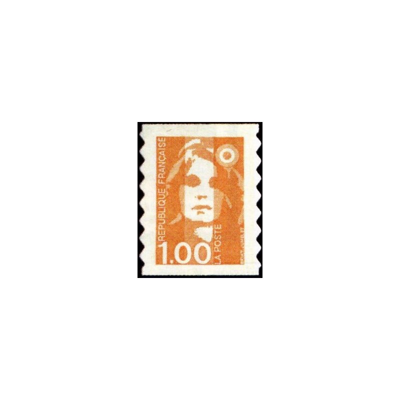 Timbre Yvert No 3009 Marianne du Bicentenaire 1fr orange Issue de carnet