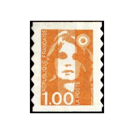 Timbre Yvert No 3009 Marianne du Bicentenaire 1fr orange Issue de carnet