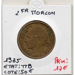 2 francs Morlon 1935 TTB, France pièce de monnaie