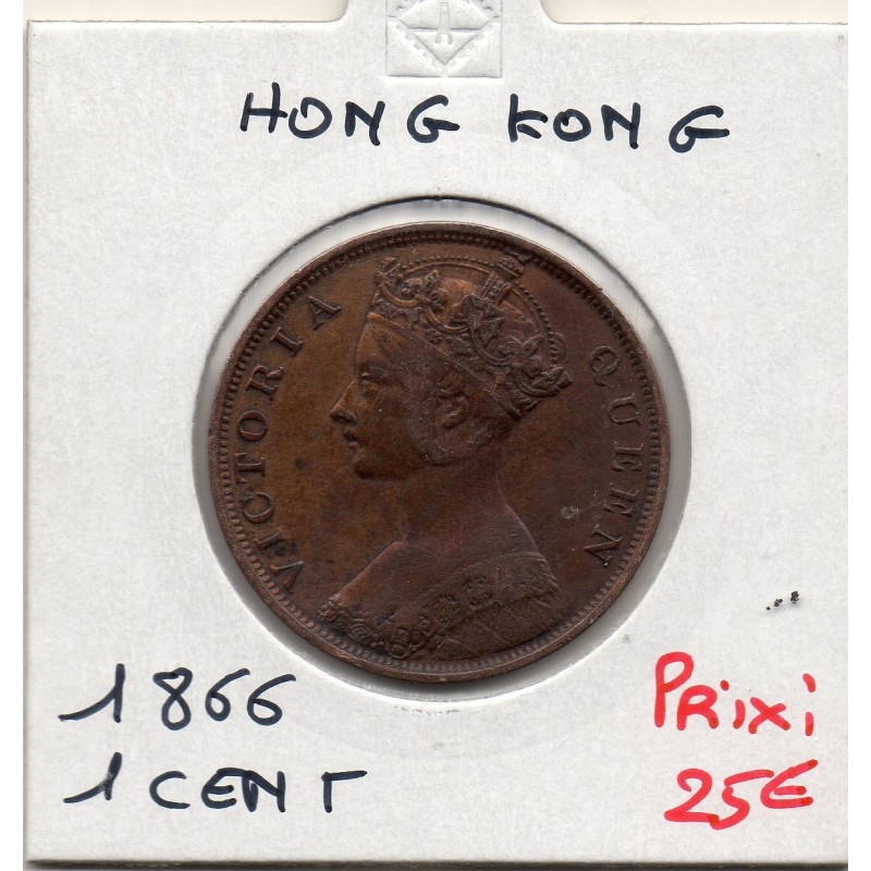 Hong Kong 1 cent 1866 Sup-, KM 4.1 pièce de monnaie