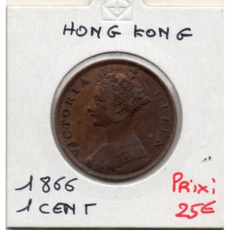 Hong Kong 1 cent 1866 Sup-, KM 4.1 pièce de monnaie