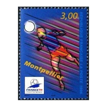 Timbre Yvert No 3011 Coupe du monde de foot, stade de Montpellier