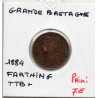 Grande Bretagne Farthing 1884 TTB+, KM 753 pièce de monnaie