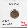 Suède 10 Ore 1960 Sup, KM 823 pièce de monnaie