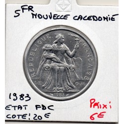 Nouvelle Calédonie 5 Francs 1983 FDC, Lec 75 pièce de monnaie
