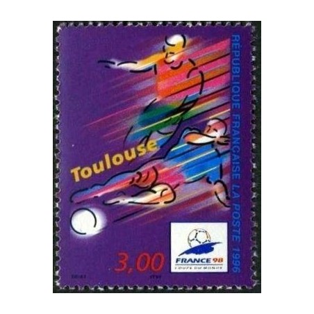 Timbre Yvert No 3013 Coupe du monde de foot, stade de Toulouse