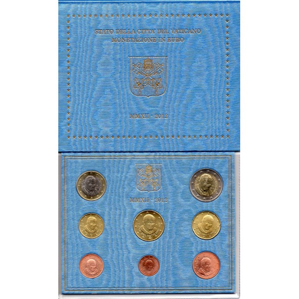 Coffret BU Vatican 2012 Pape Benoit XVI pièces de monnaie