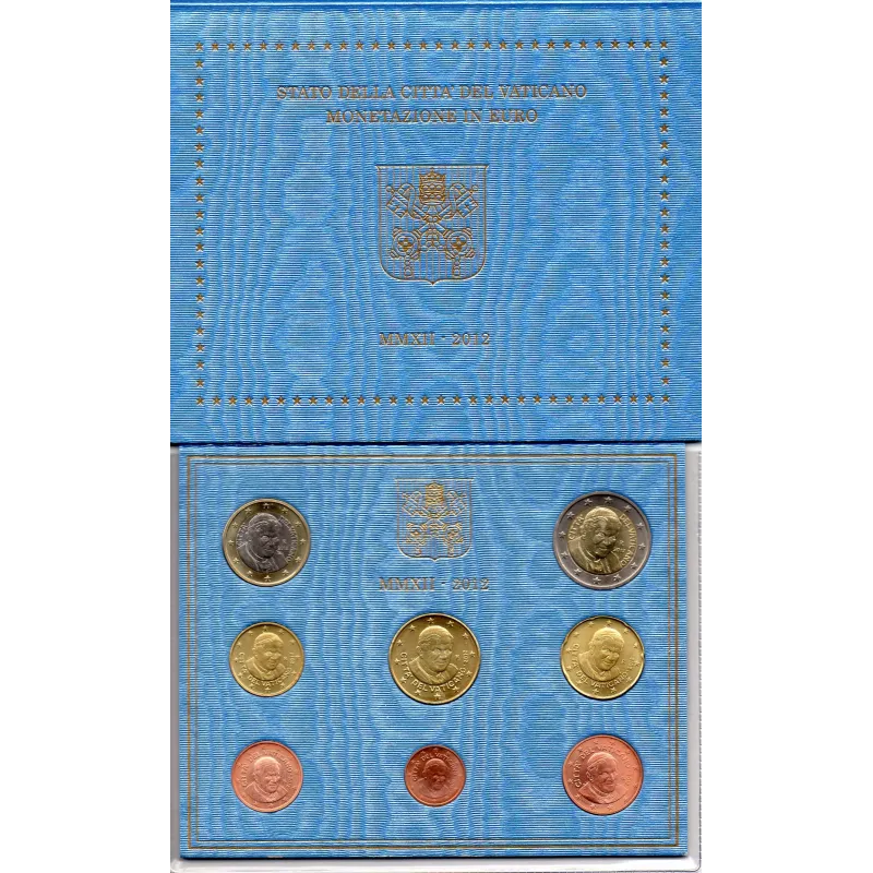 Coffret BU Vatican 2012 Pape François pièces de monnaie Coffret BU Vatican 2012 Pape François pièces de monnaie